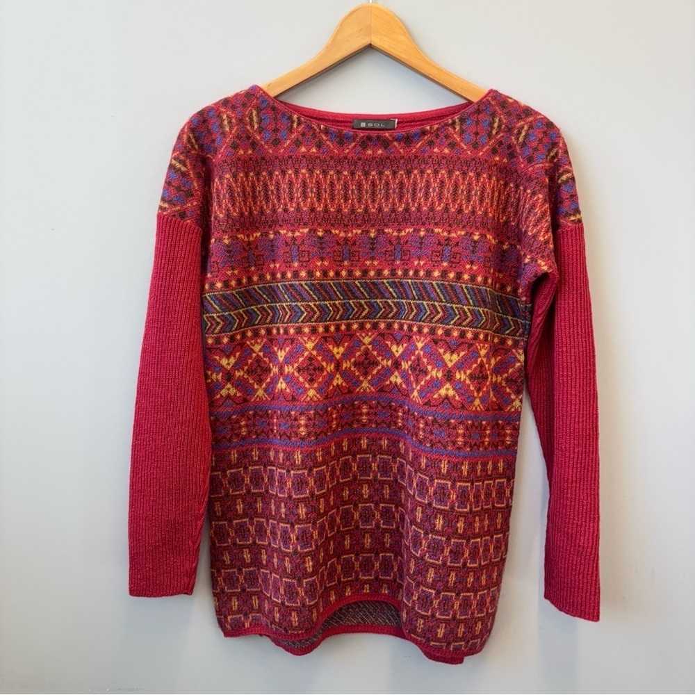 SOL Sweater Baby Alpaca Print Womens‎ Large